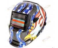 American Eagle Flag Solar Auto-Darkening Welding Helmet Fast Responds Tig Mig